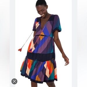 Farm Rio Amanda Striped mini Dress Size S